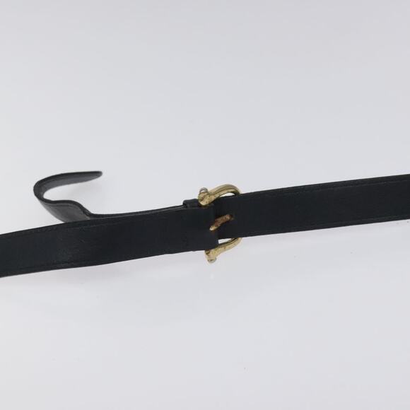 CELINE Macadam Canvas Shoulder Bag Leather Navy Gold - Picture 8 of 12